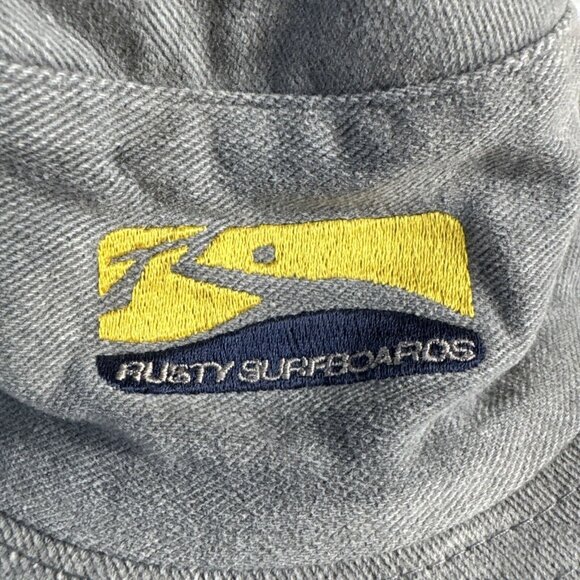VINTAGE RUSTY Surfboards Bucket Boonie Hat Cap Surf Beach Surfing Made USA Sz S - Picture 2 of 11
